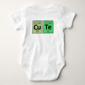 Cute Periodic Table Element Symbols Romper (Achterkant)