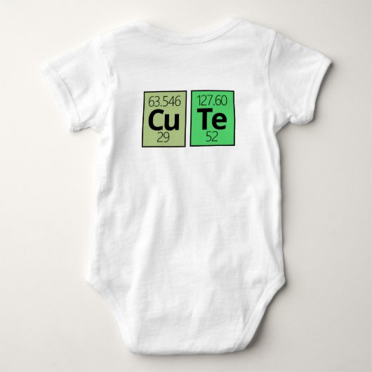 Cute Periodic Table Element Symbols Romper (Achterkant)