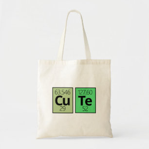 Cute Periodic Table Element Symbols Tote Bag