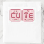 Cute Periodic Table Rechthoekige Sticker (Tas)