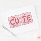 Cute Periodic Table Rechthoekige Sticker (Envelop)