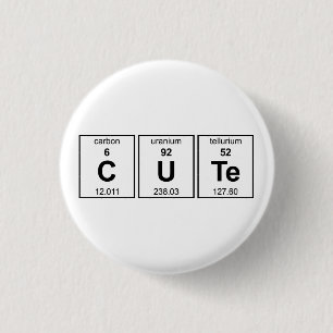 CUTe Periodic Table Ronde Button 3,2 Cm