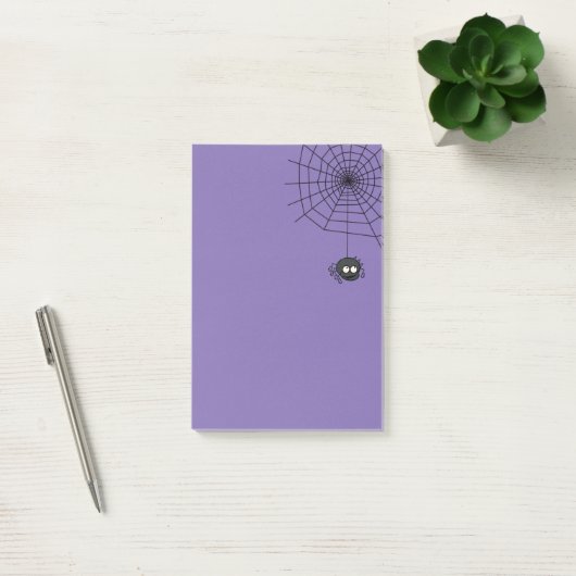 Cute Periwinkle Halloween Spiderweb Post its Post-it® Notes (Kantoor)
