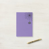 Cute Periwinkle Halloween Spiderweb Post its Post-it® Notes (Op bureau)