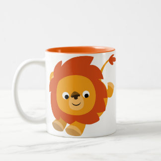 Cute Perky Cartoon Lion Mok