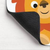 Cute Perky Cartoon Lion Mousepad Muismat (Hoek)
