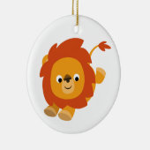 Cute Perky Cartoon Lion Ornament (Rechts)