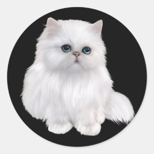 Cute Persian Cat Ronde Sticker