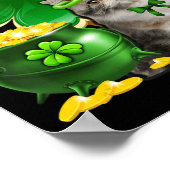 Cute Persian Cat Shamrock Irish Saint Patrick D Poster (Hoek)