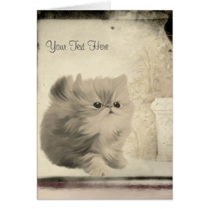 Cute Persian Kitten Card