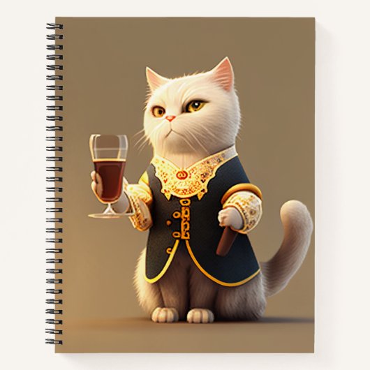 Cute Personal cat servant, grappig dienaar Kitten Notitieboek (Voorkant)