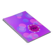 Cute Personal Pink Bubble Blue Fun Kantoor Notitieboek (Rechterzijde)