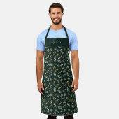 Cute Personalised Autumn And Fall Pattern Apron. Schort (Gedragen)