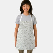 Cute Personalised Botanical Leaf Pattern Apron Schort (Insitu)