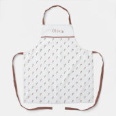 Cute Personalised Candy Cane Pattern Apron Schort (Voorkant)