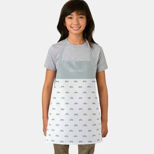 Cute Personalised Car Pattern Apron Schort (Insitu)
