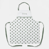 Cute Personalised Christmas Tree Pattern Apron Schort (Voorkant)