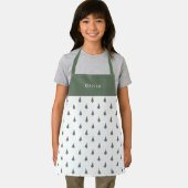 Cute Personalised Christmas Trees Pattern Apron Schort (Insitu)
