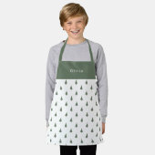 Cute Personalised Christmas Trees Pattern Apron Schort (Gedragen)