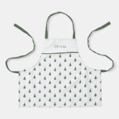Cute Personalised Christmas Trees Pattern Apron Schort (Voorkant)