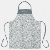 Cute Personalised Floral Botanical Pattern Apron Schort (Voorkant)
