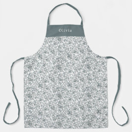 Cute Personalised Floral Botanical Pattern Apron Schort