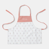 Cute Personalised Floral Botanical Pattern Apron Schort (Voorkant)