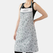 Cute Personalised Floral Botanical Pattern Apron Schort (Insitu)