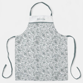 Cute Personalised Floral Botanical Pattern Apron Schort
