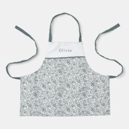 Cute Personalised Floral Botanical Pattern Apron Schort