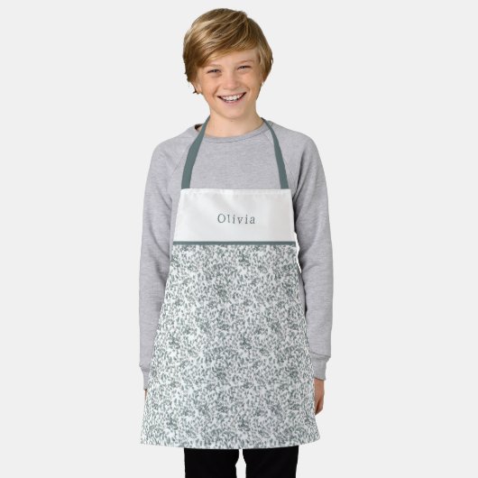 Cute Personalised Floral Botanical Pattern Apron Schort (Gedragen)