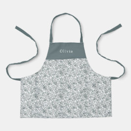 Cute Personalised Floral Botanical Pattern Apron Schort