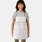 Cute Personalised Floral Botanical Pattern Apron Schort (Insitu)