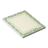 Cute Personalised Green Floral Botanical Note List Notitieblok (Schuin)