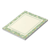 Cute Personalised Green Floral Botanical Note List Notitieblok (Linkerzijde)