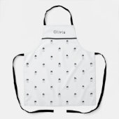Cute Personalised Line Art Houses Pattern Apron Schort (Voorkant)