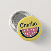 Cute Personalised Watermelon Art Ronde Button 3,2 Cm (Voorkant /achterkant)
