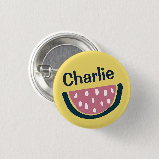 Cute Personalised Watermelon Art Ronde Button 3,2 Cm (Voorkant /achterkant)