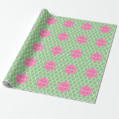 Cute personalize monogram cadeaupapier (Uitgerold)