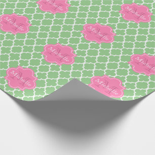 Cute personalize monogram cadeaupapier