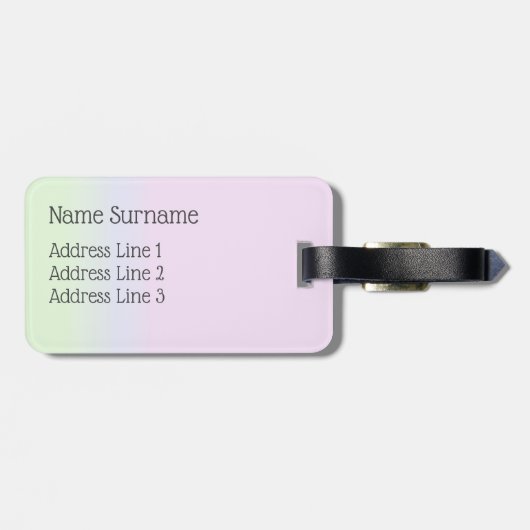 Cute Personalized aardbei Bagagelabel (Achterkant horizontaal)