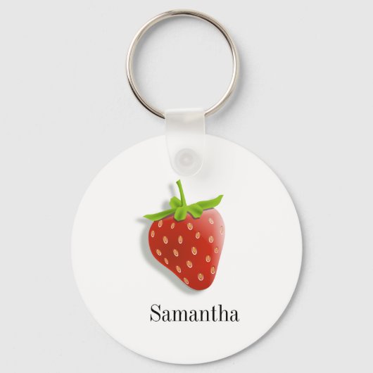Cute Personalized aardbei Sleutelhanger (Voorkant)