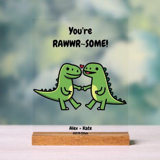 Cute Personalized Anniversary Gift Acryl Bord (Neutraal)