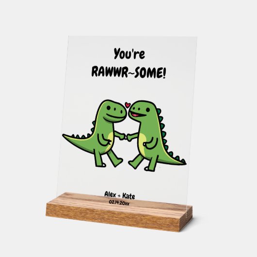 Cute Personalized Anniversary Gift Acryl Bord (Hoek)