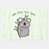 Cute Personalized Baby Koala Beer Baby shower Inpakpapier Vel (Voorkant 3)