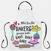 Cute Personalized Bakers Gonna Bake Schort (Voorkant)