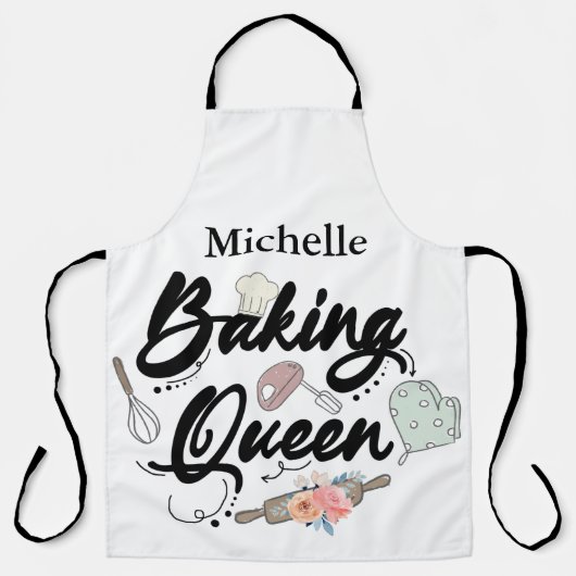 Cute Personalized Baking Queen Schort (Voorkant)