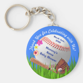 Cute Personalized Baseball Baby shower Favors Sleutelhanger