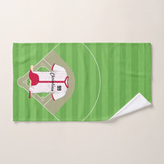 Cute Personalized Baseball Bad Handdoek (Handdoek)