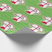 Cute Personalized Baseball Cadeaupapier (Hoek)